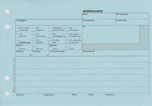 Bok: Meddelande