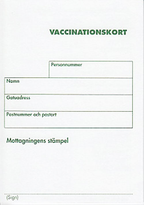 Bok: Vaccinationskort