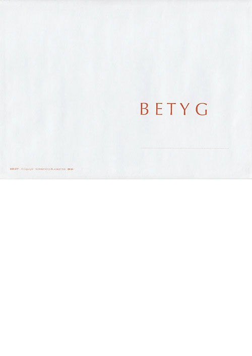 Bok: Kuvert - Betyg C5